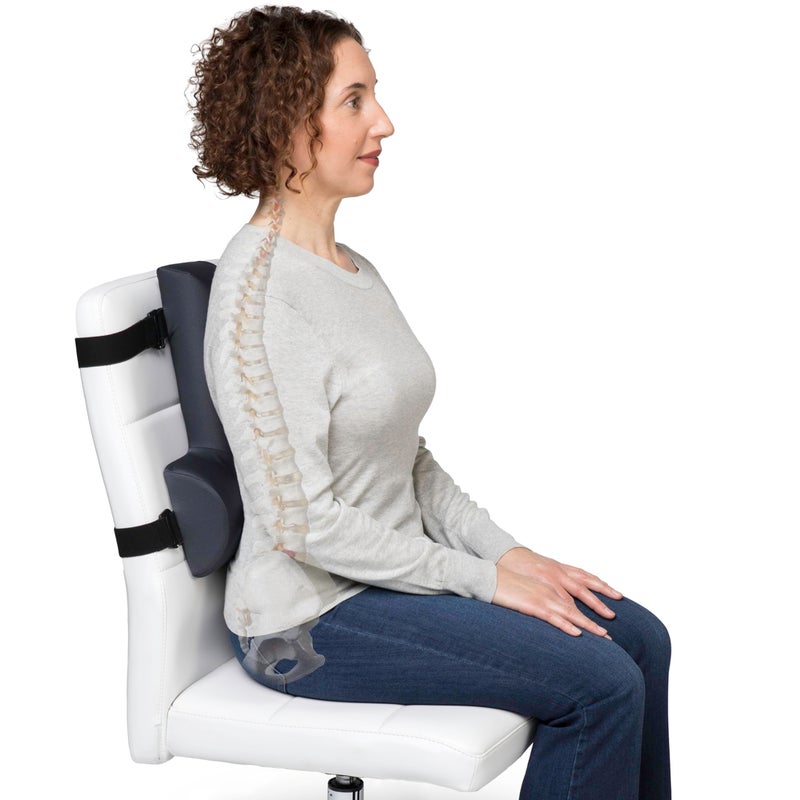 OPTP Thoracic Lumbar Back Support - Full Back and Lumbar Support for Improved Sitting Posture, Upper/Lower Back Support for Chair, and Car Back Cushion for Travel - Image 2